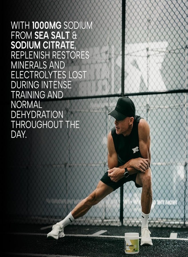 رو RAW Replenish، تركيبة مسحوق الإلكتروليتات الممتازة للتعافي، بنكهة موهيتو البطيخ (60 حصة) - مكمل غذائي بنكهة الإلكتروليتات للترطيب والتجديد وتحسين القدرة على التحمل والأداء الرياضي - Image 3